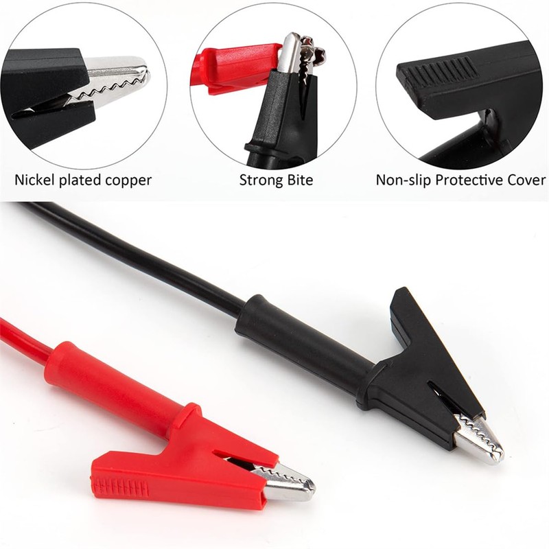 Multimeter Test Leads, Banana Plug to Alligator Clip Test Lead