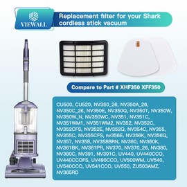 VIEWALL Replacement Filter for Shark NV360 NV352 NV356E ZU503AMZ CU500 CU520 NV350 NV351 NV352 NV355 NV357 NV358 NV370 NV380 NV391 UV440 Navigator Lift-Away Deluxe Upright Vacuum Part XHF350 XFF350