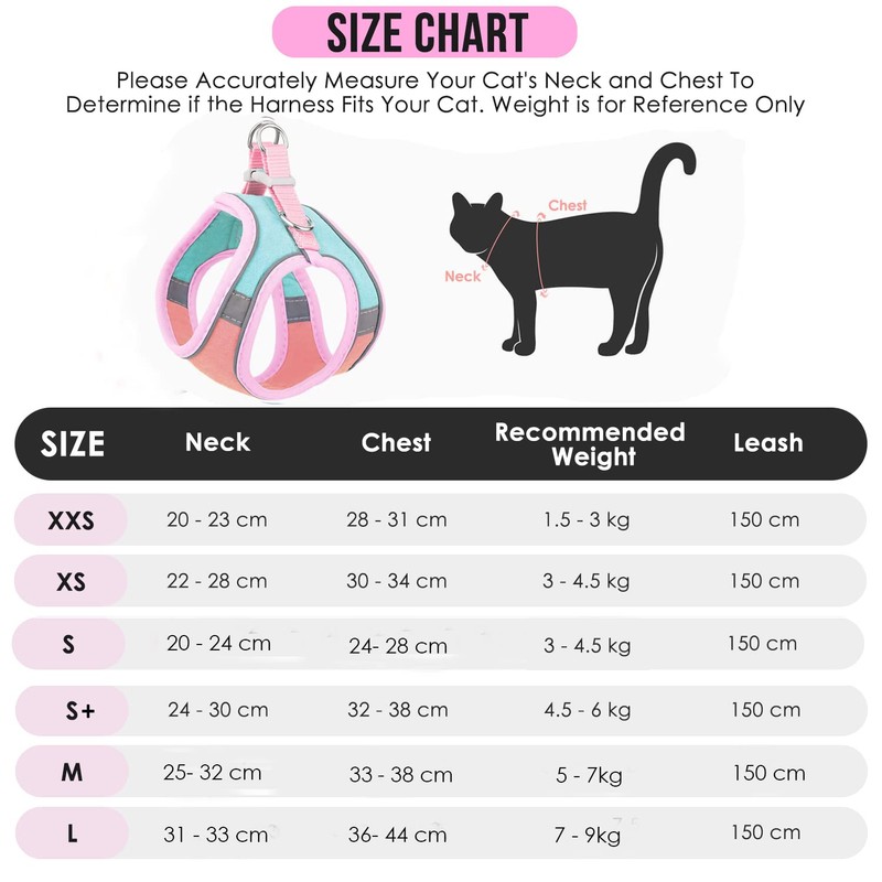 Eyein Cat Harness and Lead Set for Walking, Adjustable Soft