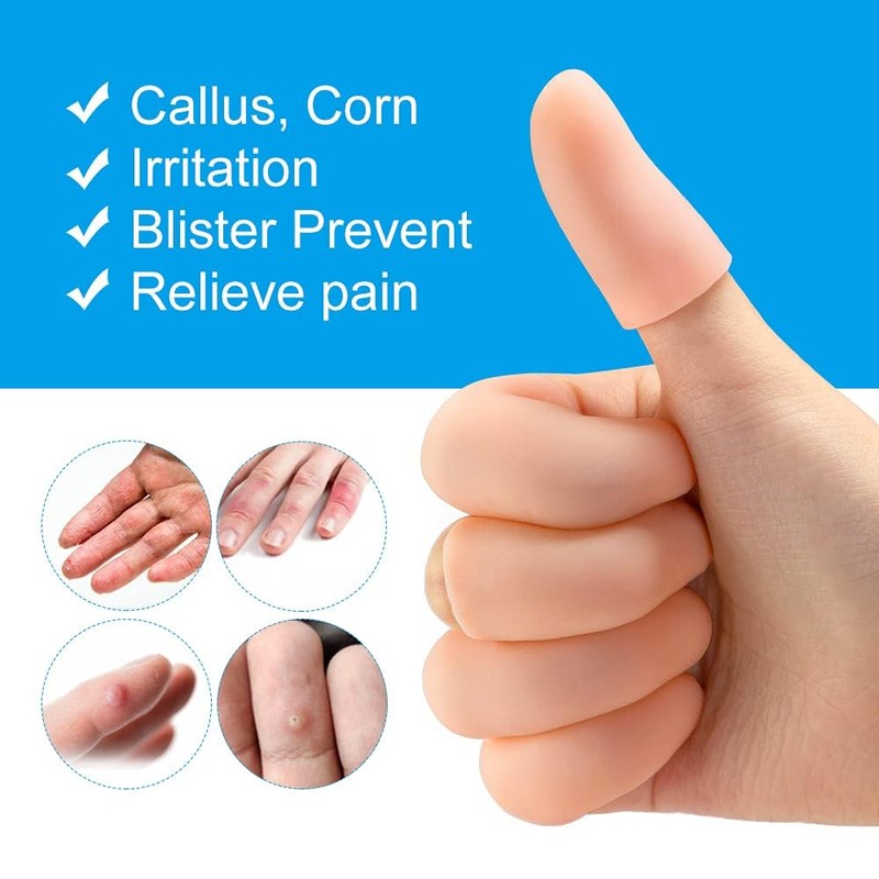 UNIVERSOENLÍNEA.COM Set 10 Protectores Para Dedo Silicona Resistente Elástico Dedal