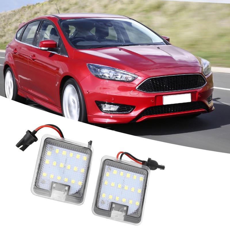 2Pcs LED Wing Mirror Courtesy Light Exterior Floor Lamp Fit