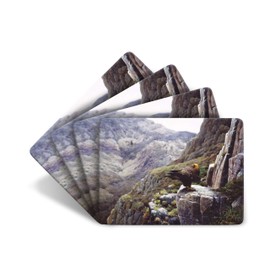 Julian Friers Golden Eagle Large Table Mats by Wildlife Artist Set of 4 - Non-slip - Cork-backed Placemat Set