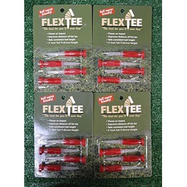 Flex Tee 3" Driver Golf TEE- RED 4 Packs (16 tees)