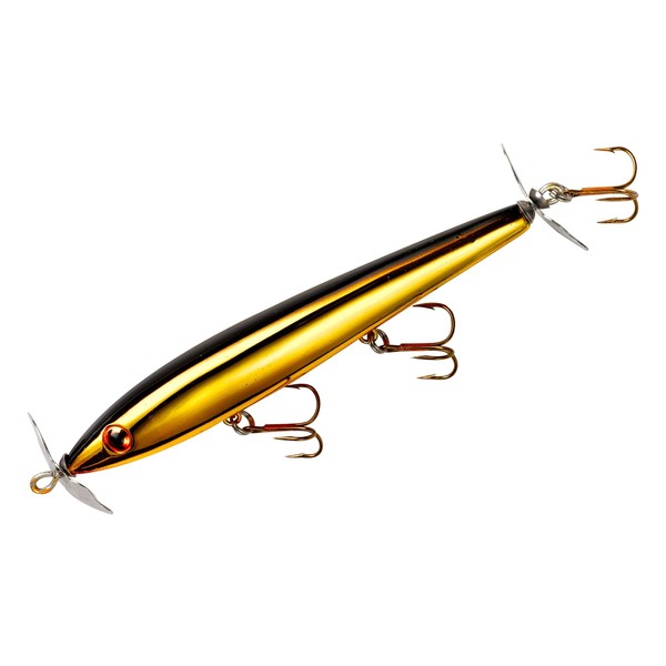 Cotton Cordell Boy Howdy Topwater Fishing Lure, Freshwater Fishing Accessories, 4 1/2", 3/8 oz, Gold/Black