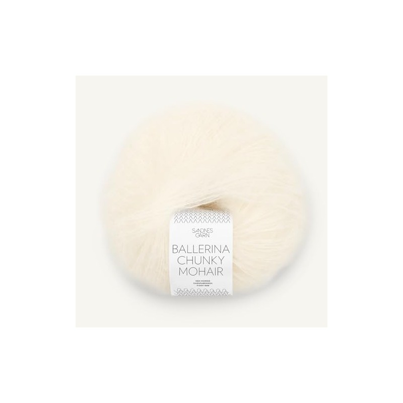 SANDNES GARN Ballerina Chunky Mohair – Colour: Hvit (1012) –