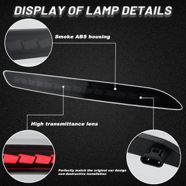 KEEGTBOX LED Rear Bumper Brake Tail Light Compatible with Honda Accord Sedan 2023-2024 Daytime Running Light Dynamic Sequential Turn Signal Brake Fog Lamps (Smoke)