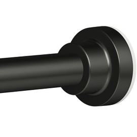 DYHOME Shower Curtain Rod, 1" Dia Heavy Duty Tension Shower Rod, 32-75 inch Adjustable Spring Tension Shower Curtain Rods for Bathroom, Shower Stall, Non Slip, No Rust, No Drill, Black