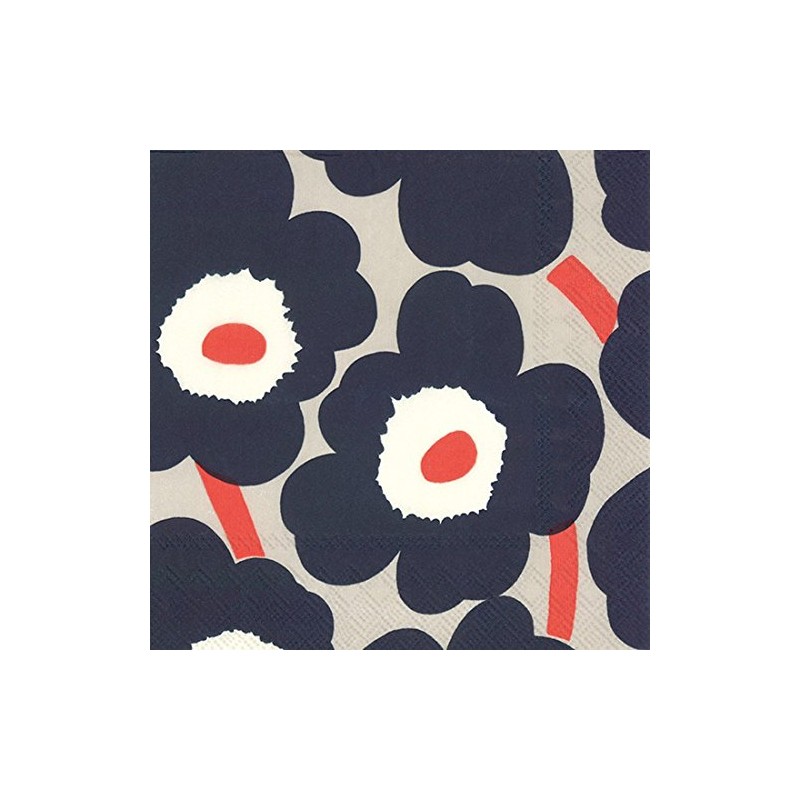 マリメッコ UNIKKO linen ペーパーナプキン 33x33cm 1パック20枚入り marimekko