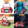 Hand Crank Emergency FM/AM/SW Weather Radio NOAA Alert, USB-C Solar