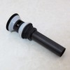OUBONI Bathroom Sink Drain with Overflow, Matte Black Pop Up