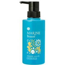 Marine Beaute Z29K010 Gloss Color Shampoo (Natural Black), Moisturizing, Hari, Gloss, Damage, Repair, Color Care, Gray Hair Care, Leave Time 0 Second, Pump for Gray Hair, 10.1 fl oz (300 ml), Hair