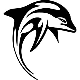 Oracel Tribal Dolphin fish die cut vinyl decal sticker car Truck window