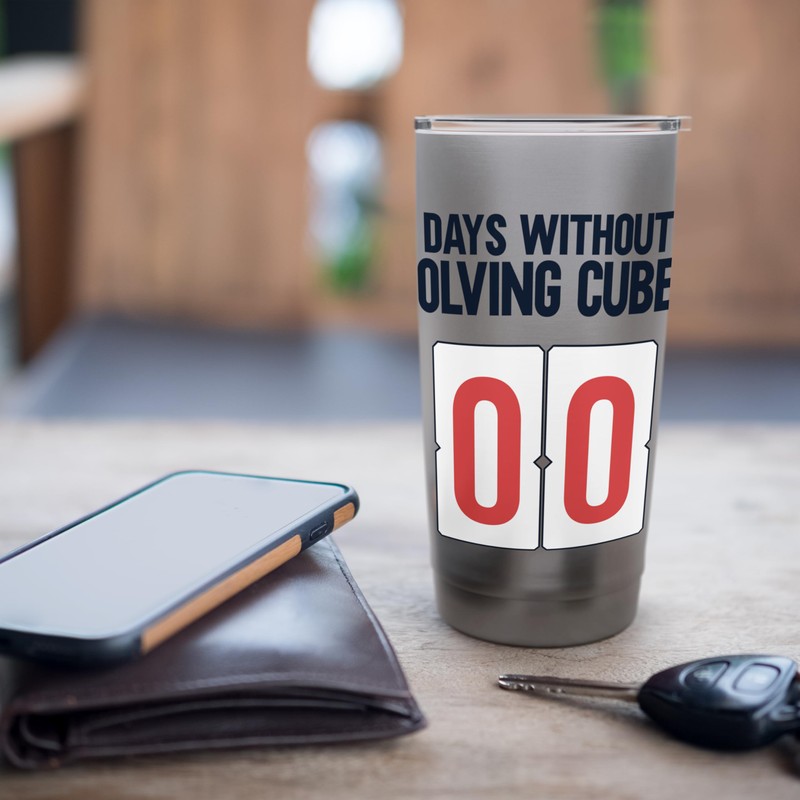 Days Without Solving Cubes 00 Speed Cubing Stainless Steel Insulated
