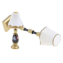 Didiseaon 2 Sets Mini Floor Lamp Miniature Floor Light Miniature Led Desk Lamp Miniature Dollhouse Floor Lamp Dollhouse Lamp Post Battery Table Lamps Tiny House Decor Wall Lamp Vintage Resin