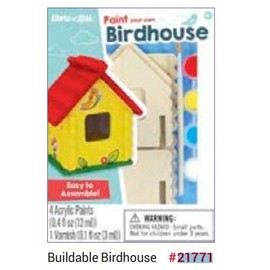 Works of Ahhh... Mini Craft Set - Bird House Build & Paint Family Craft Set