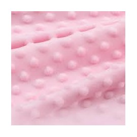 Dimple DOT Supersoft Fleece Fabric Cosy Blanket Plush Kids Cuddle-Worthy Soft Material - 160cm Wide (Baby Pink, 1 Metre)