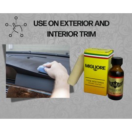 Migliore Trim Restorer: Back to Black Ceramic Trim Restorer I Lasts up to 2 years I Long Term Trim Protectant Kit to Restore Interior or Exterior Trim