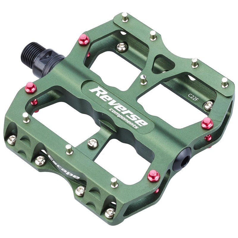 Reverse Pedal Escape Flat Bicycle Pedal Olive Green