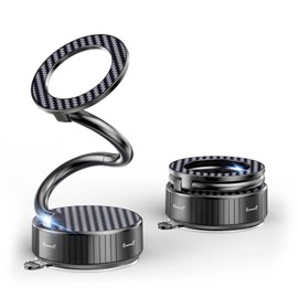 bojiechen Car Phone Holder, 360°Adjustable Vacuum Magnetic Phone Holder for Car, Foldable Suction Cup Phone Mount, Phone Holders for Your Car for iPhone16/15/14/13/12 Series (Carbon Fiber)