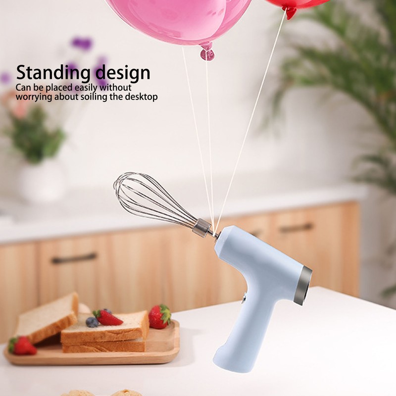 USB Charging Cordless Egg Whisk Adjustable Stainless Steel Electric Hand