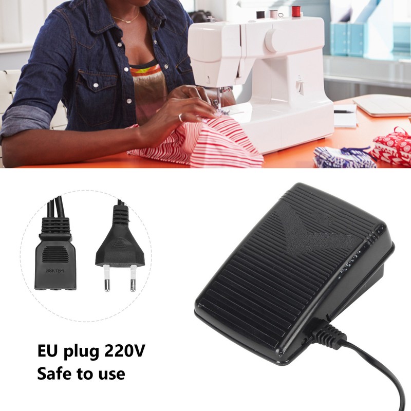 Sewing Machine Foot Pedal with Power Cord Skid Resistance Pad