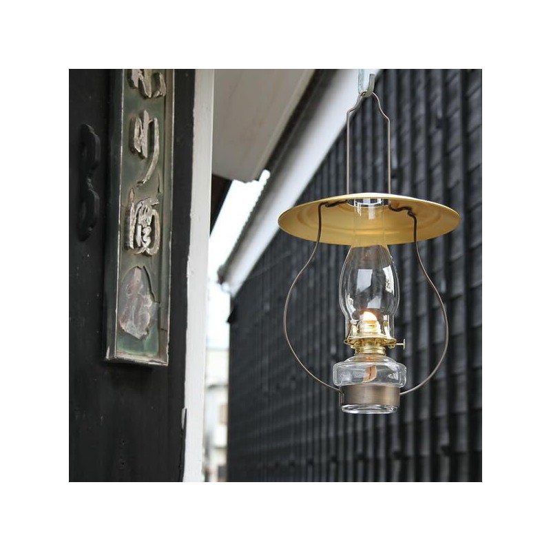 (CIL910) High Quality Folk Art Style Mountain Cabin Oil Lamp