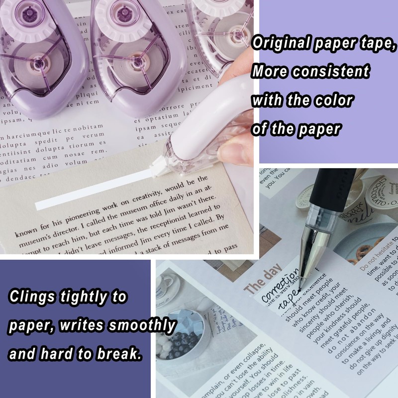 Jovanssen White Correction Tape, 5 Pack, 65.62 Feet Correction Tape
