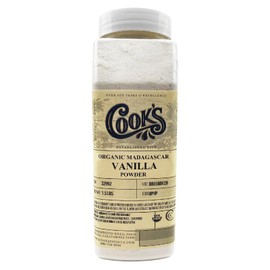 Cook’s, Organic Madagascar Vanilla Powder, World’s Finest Gourmet Fresh Premium Vanilla for Cooking, Baking, & Flavoring, 1.5 Pound (24 Ounce)