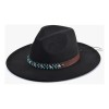 Sombrero Estilo Western Teo Jen & Co Con Detalles Turquesa