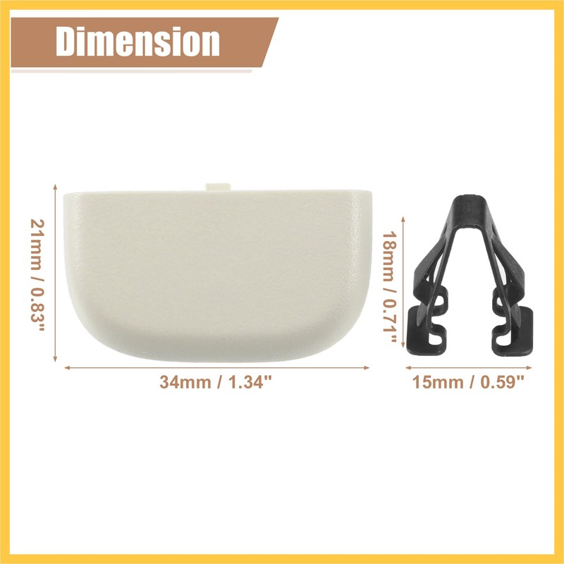 REPAIROCK 2 Set Beige Iron Sun Visor Cap Clip Clip