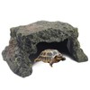 BNOSDM Reptile Hideout Rock,Tortoise Hide Cave,Resin Rock,Lizards Hideaway,Turtle Basking Platform,Reptiles