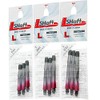 L-style L-Shaft Lock Straight Twotone Black Clear Red Display Length
