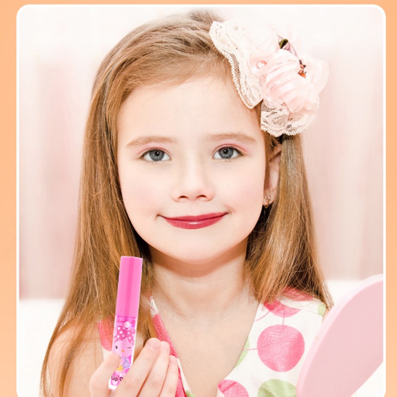 Kids Portable Cosmetics Box Children Realistic Washable Makeup Kit Girl