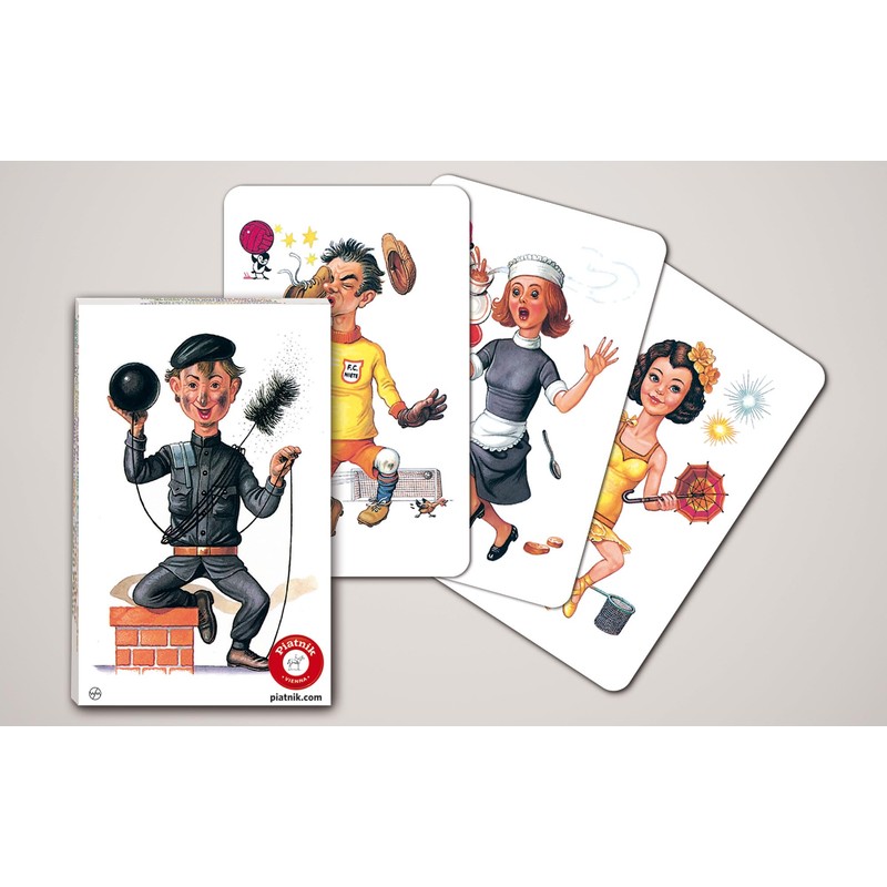 Piatnik 4278 - Kartenspiel Schwarzer Peter - Nostalgiebilder, Schwarz