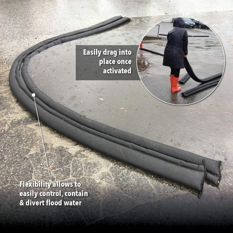 Quick Dam Grab & Go Flood Kit includes 10- 5-ft