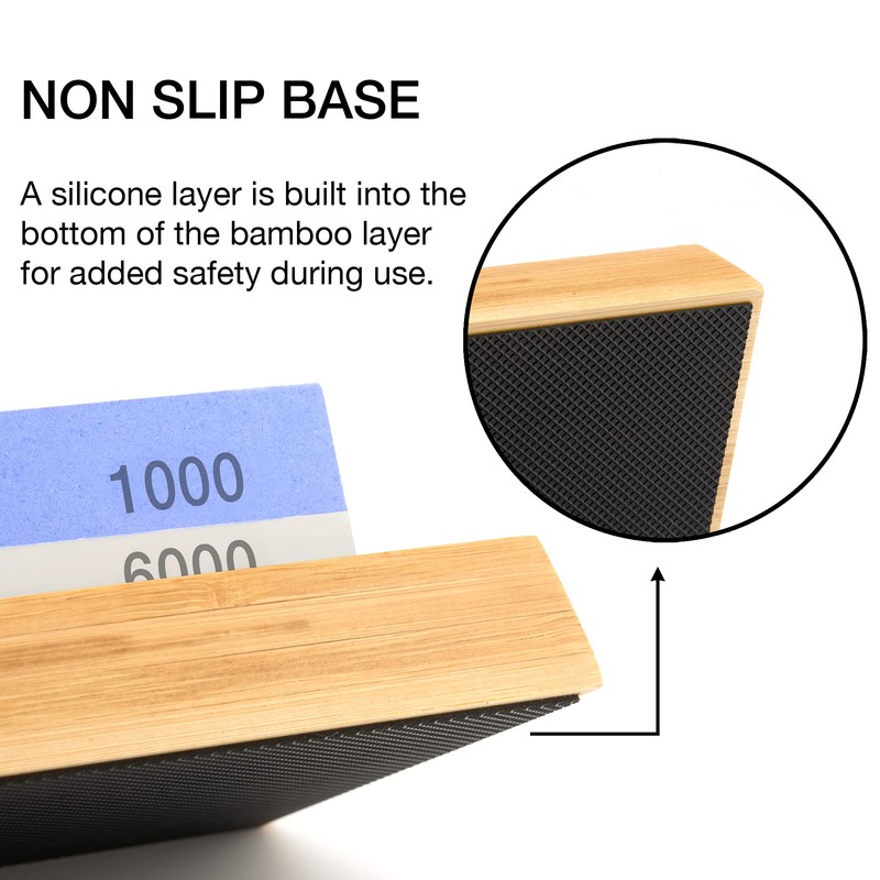 NEIKO 54002A Whetstone 1000/6000, Wet Stone Sharpening Kit, 2Sided, Highly