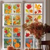 Fall Window Clings, 6 Sheets Autumn Maple Leaf Window Decals