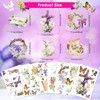 AhfuLife He is Risen Easter Window Stickers, 9 Sheets Reusable