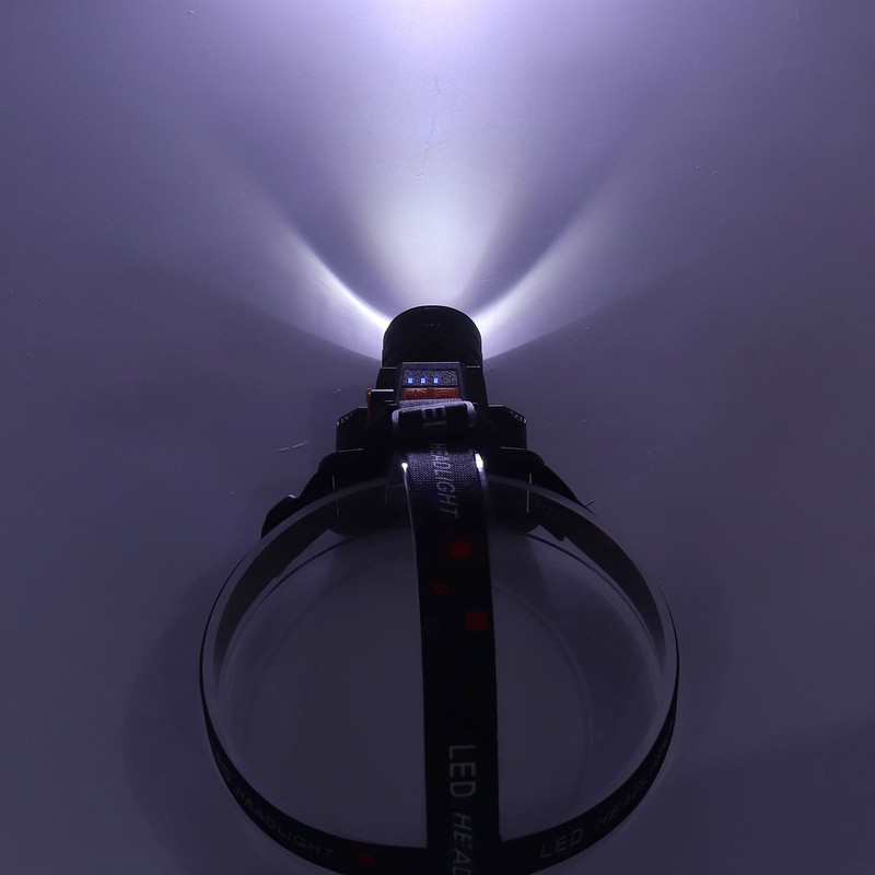 Head Lamp USB Rechargeable 3 Light Modes LED Lens 1500lm