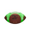 WILSON GST SpeedSkin Hylite Football - Brown/Green, Junior Size