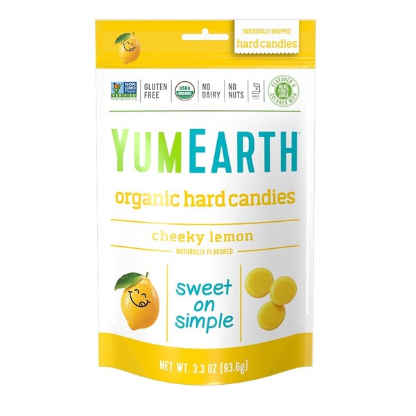 YumEarth Organic Cheeky Lemon Hard Candy, 3.3 Ounce (Pack of 6)