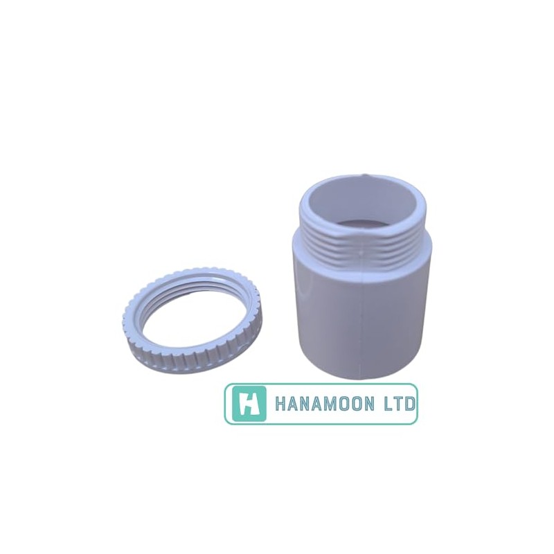 25mm PVC Male Conduit Adaptor White– Pack of 10