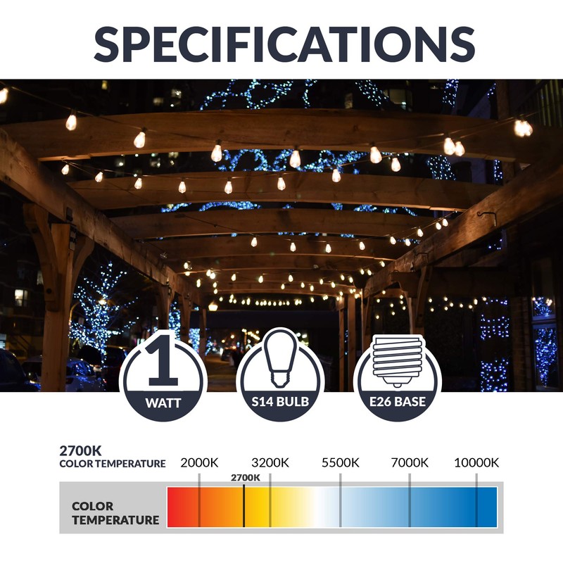 Newhouse Lighting S14LED30P Outdoor Weatherproof 1W (11W Equivalent) Shatter-Resistant S14