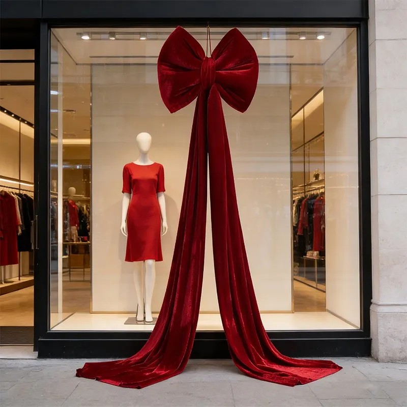 Arcos Rojos Para Árbol De Navidad, Topper Árbol Navidad
