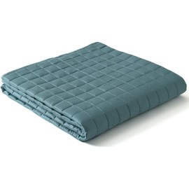 YnM Exclusive Kids Cooling Weighted Blanket with Bamboo Viscose, Smallest Compartments with Glass Beads, Bed Blanket for One Person of 60lbs, Ideal for Twin Bed (41x60 Inches, 7 Pounds, Sea Grass)
