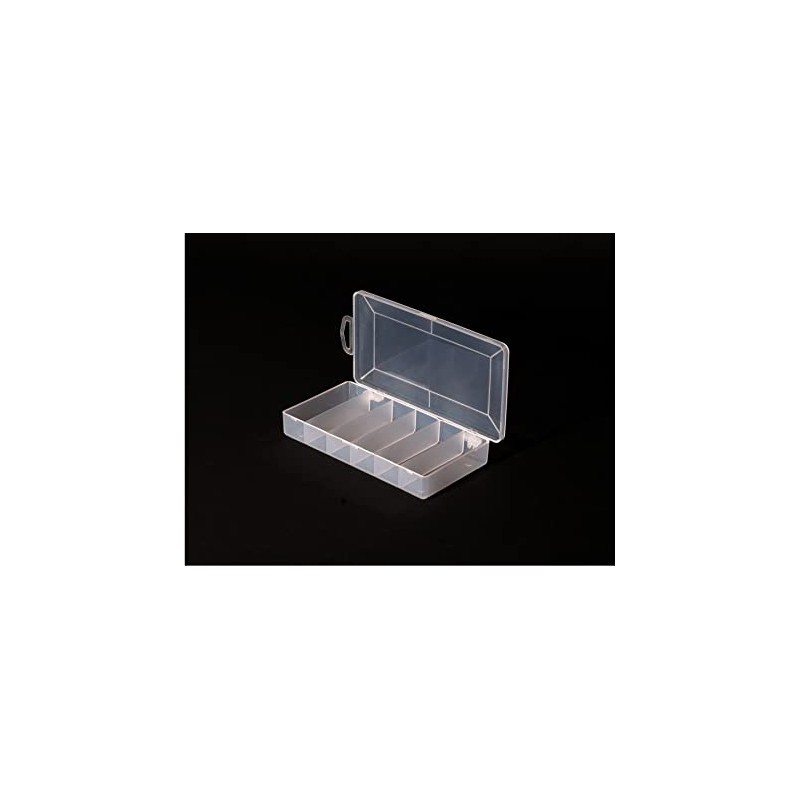 Leeda 6 Compartment Tackle Box Clear,