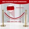 Berverra 4pcs Velvet Stanchion Rope, 5 Feet Red Velvet Rope