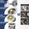 Fecoor Upgraded 3-in-1 Kitchen Sink Drain Strainer, Stainless Steel Sink