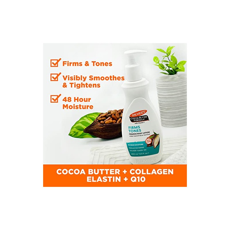 Palmer's Cocoa Butter Formula Loción Corporal Reafirmante con Q10, Colágeno