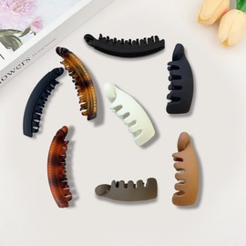 CHAOTEMAI 8 Items Banana Clip, Hair Clips, Women's Hair Clips, Retro Banana Hair Clips, Big Vintage Banana Combs, Ponytail Clip, for Women and Girls (B)